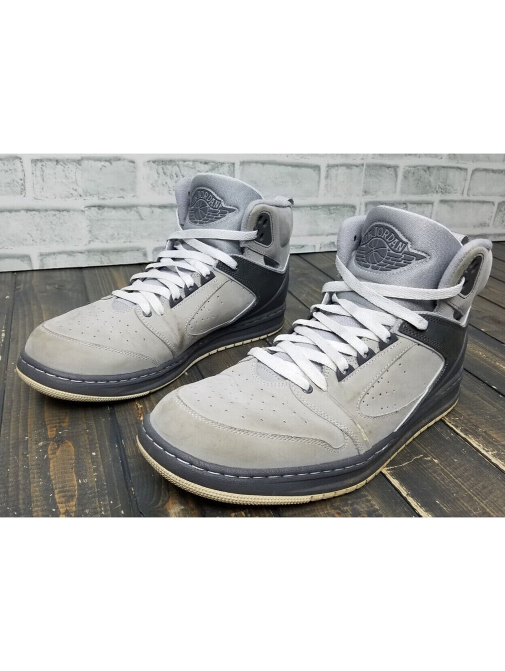 JORDAN SIXTY CLUB 535790-003 Wolf Grey / Dark Grey / White Men's Size 12